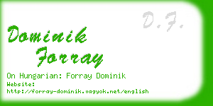 dominik forray business card